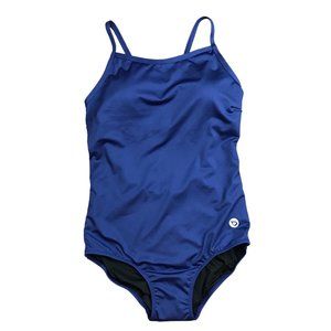 Baleaf Laureate Open Back One-Piece Swimsuit Womens Size 36 (M) Navy UPF 50+ NEW